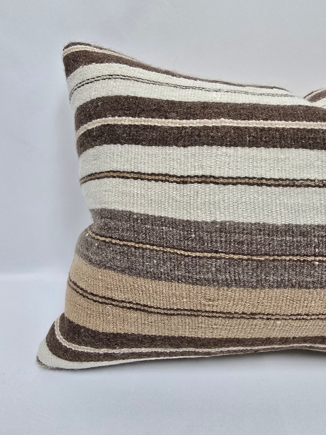 Turkish Hemp Pillow Cushion Natural Cream Brown Pillow Cushion Cover 16" x 24" #9192