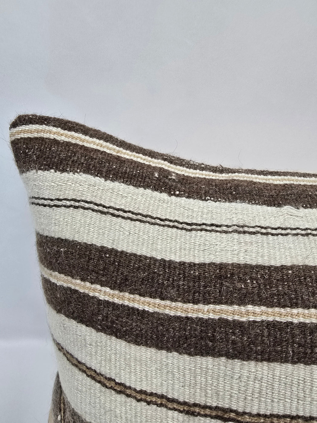 Turkish Hemp Pillow Cushion Natural Cream Brown Pillow Cushion Cover 16" x 24" #9192