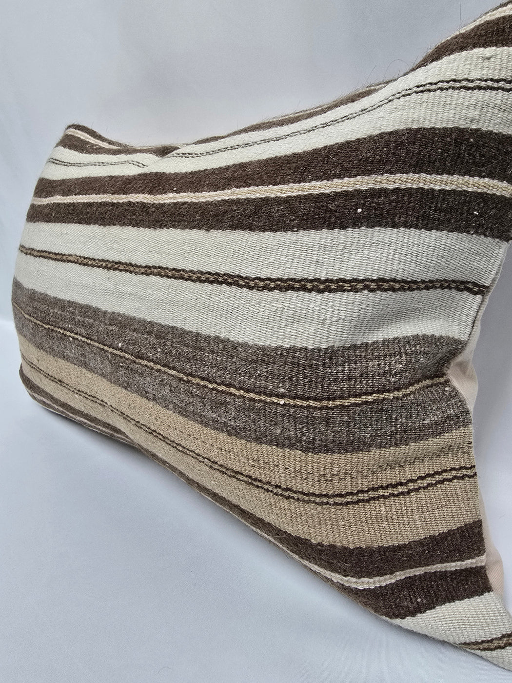 Turkish Hemp Pillow Cushion Natural Cream Brown Pillow Cushion Cover 16" x 24" #9192