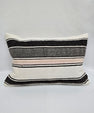 Turkish Hemp Pillow Cushion Natural Cream Black Pillow Cushion Cover 16" x 24" #9191