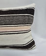 Turkish Hemp Pillow Cushion Natural Cream Black Pillow Cushion Cover 16" x 24" #9191
