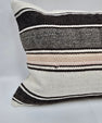Turkish Hemp Pillow Cushion Natural Cream Black Pillow Cushion Cover 16" x 24" #9191