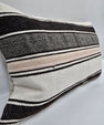 Turkish Hemp Pillow Cushion Natural Cream Black Pillow Cushion Cover 16" x 24" #9191