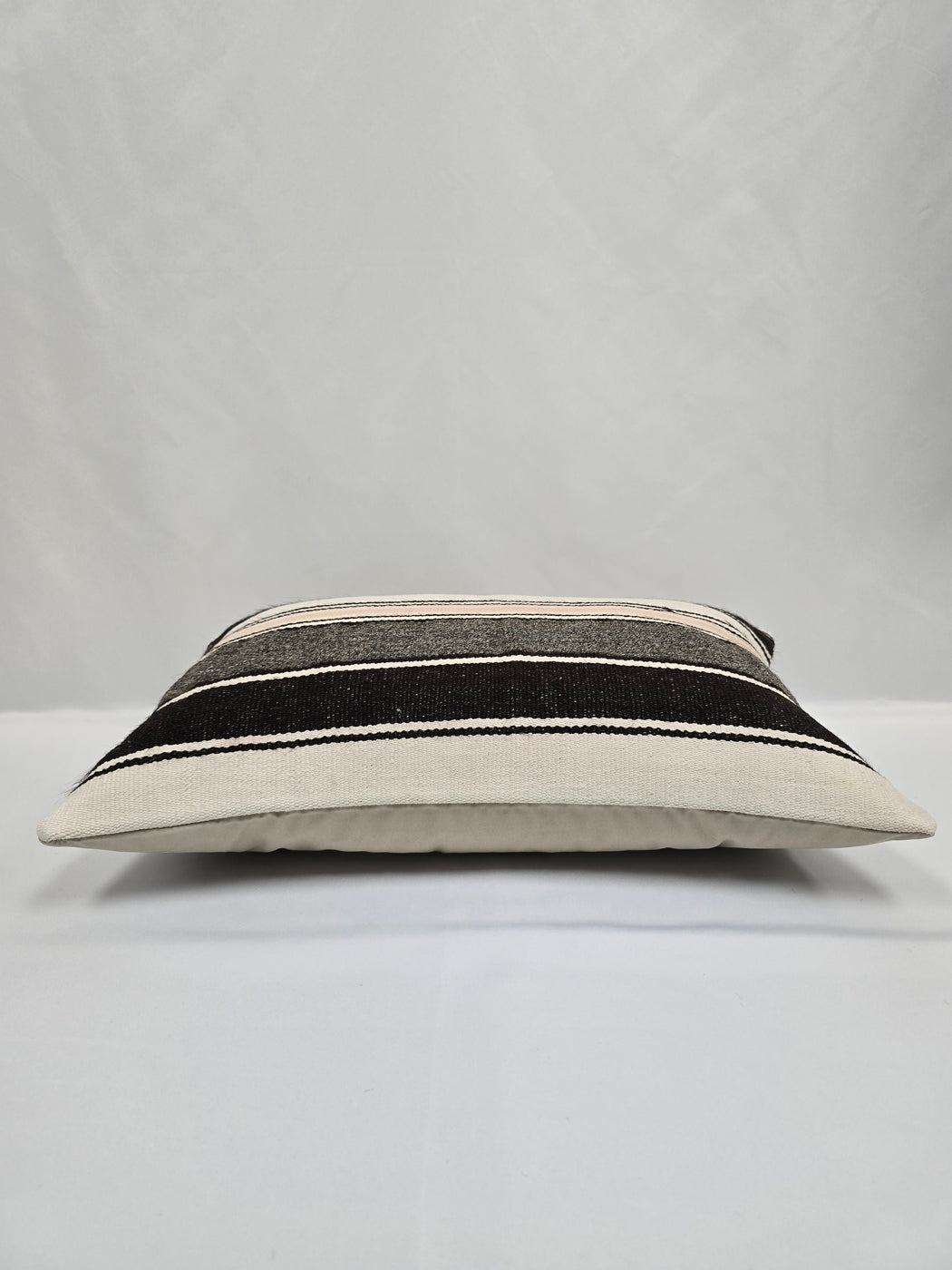 Turkish Hemp Pillow Cushion Natural Cream Black Pillow Cushion Cover 16" x 24" #9191