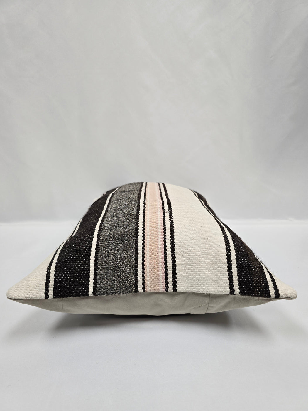 Turkish Hemp Pillow Cushion Natural Cream Black Pillow Cushion Cover 16" x 24" #9191