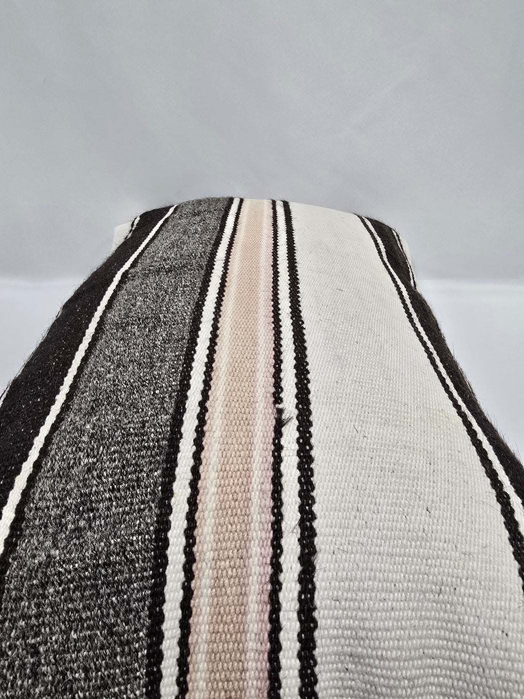 Turkish Hemp Pillow Cushion Natural Cream Black Pillow Cushion Cover 16" x 24" #9191