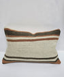 Turkish Hemp Pillow Cushion Natural Cream Brown Pillow Cushion Cover 16" x 24" #9187
