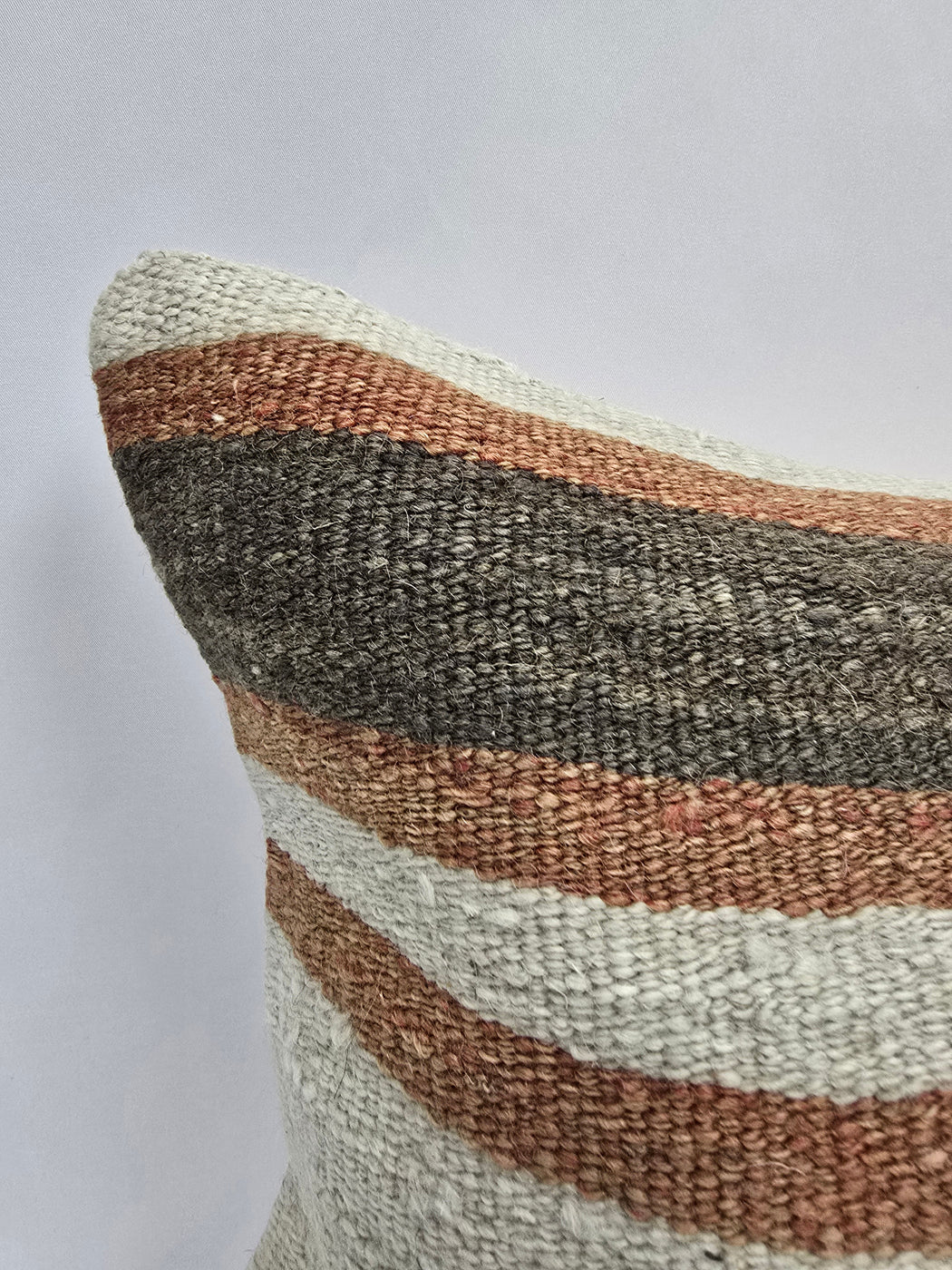 Turkish Hemp Pillow Cushion Natural Cream Brown Pillow Cushion Cover 16" x 24" #9187