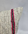 Turkish Hemp Pillow Cushion Natural Cream Red Pillow Cushion Cover 16" x 24" #9186