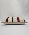 Turkish Hemp Pillow Cushion Natural Cream Red Pillow Cushion Cover 16" x 24" #9186