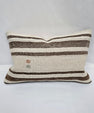 Turkish Hemp Pillow Cushion Natural Cream Brown Pillow Cushion Cover 16" x 24" #9185