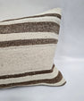 Turkish Hemp Pillow Cushion Natural Cream Brown Pillow Cushion Cover 16" x 24" #9185