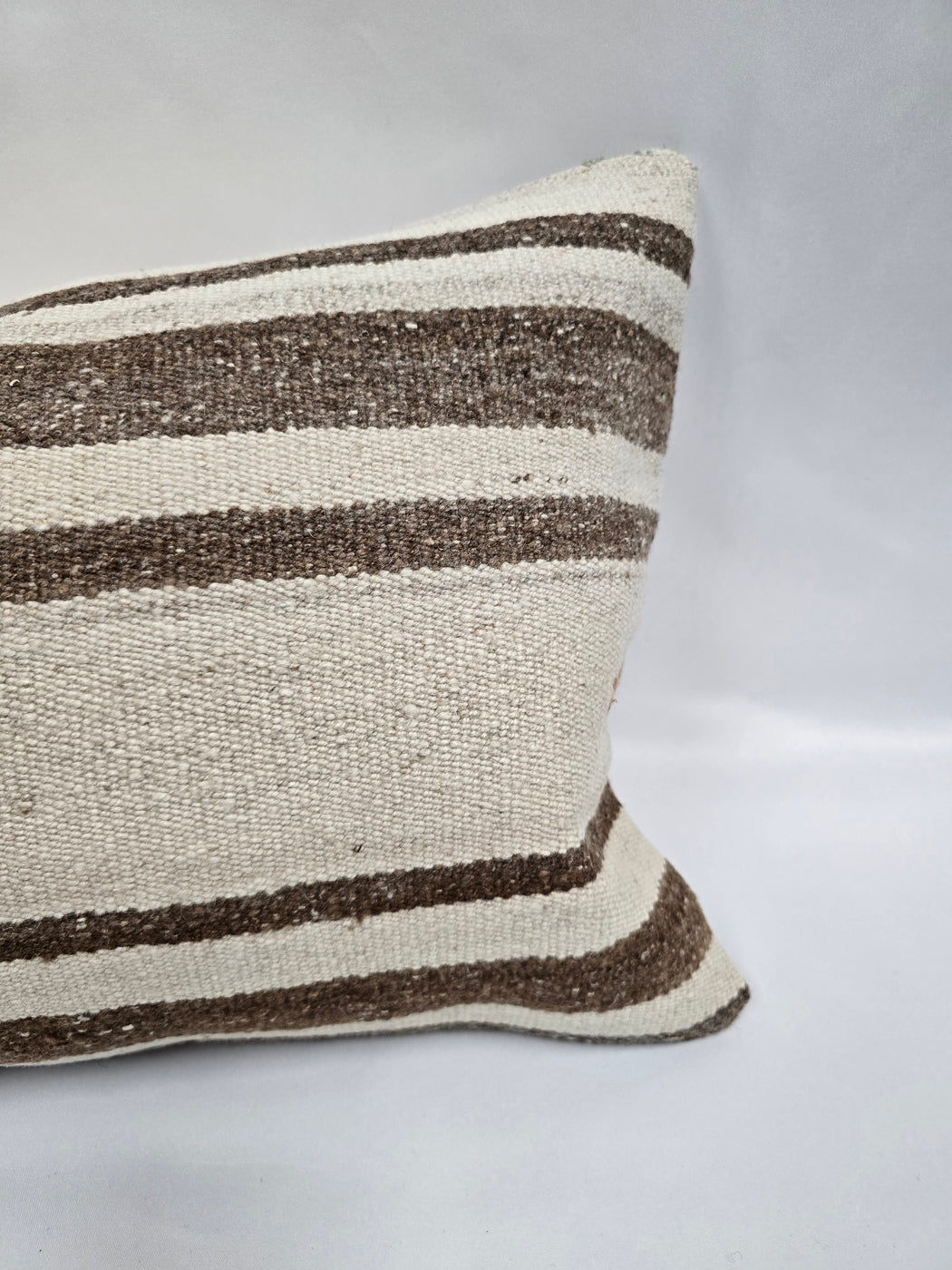 Turkish Hemp Pillow Cushion Natural Cream Brown Pillow Cushion Cover 16" x 24" #9185