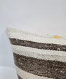 Turkish Hemp Pillow Cushion Natural Cream Brown Pillow Cushion Cover 16" x 24" #9185