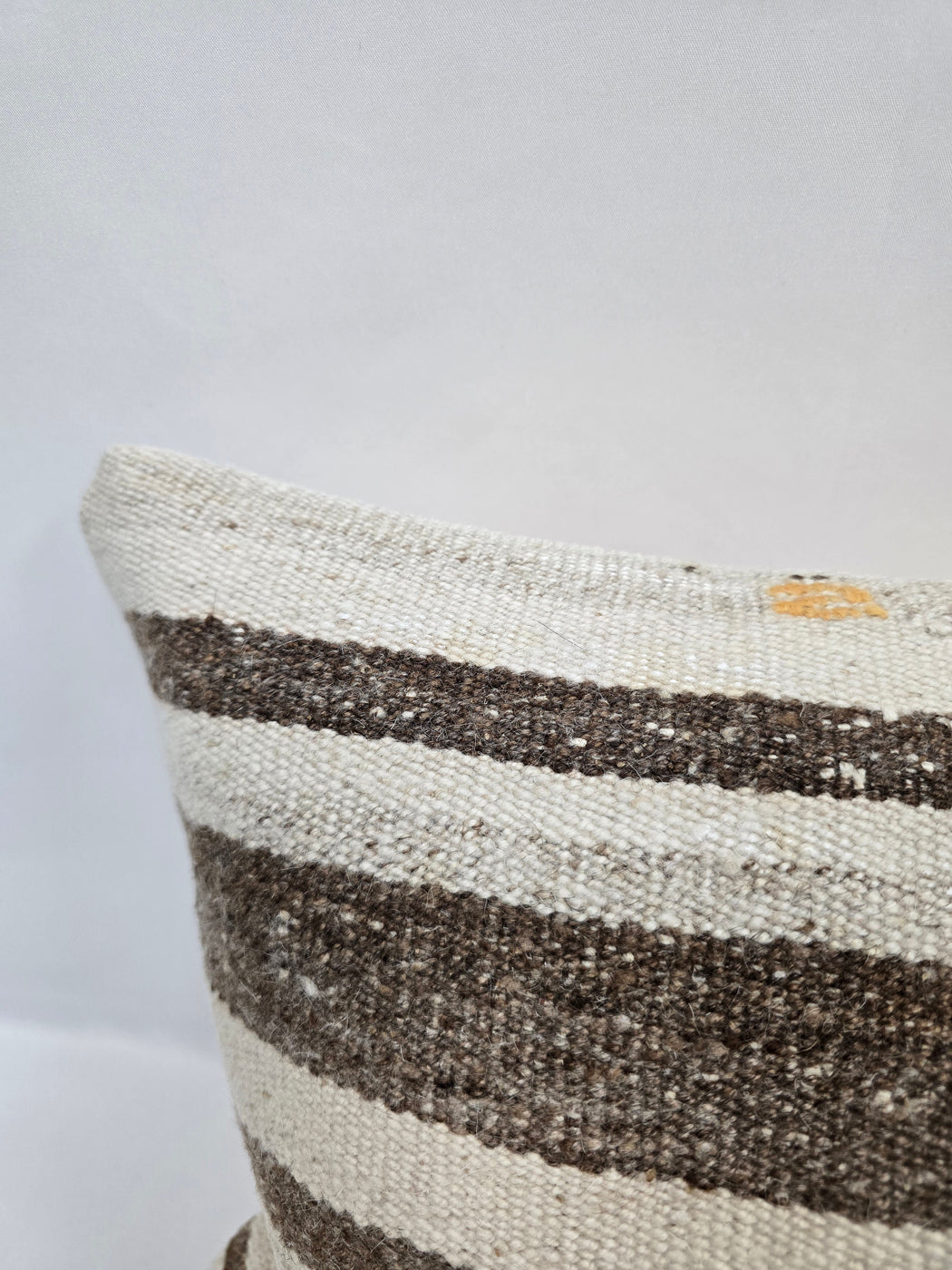 Turkish Hemp Pillow Cushion Natural Cream Brown Pillow Cushion Cover 16" x 24" #9185