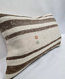Turkish Hemp Pillow Cushion Natural Cream Brown Pillow Cushion Cover 16" x 24" #9185