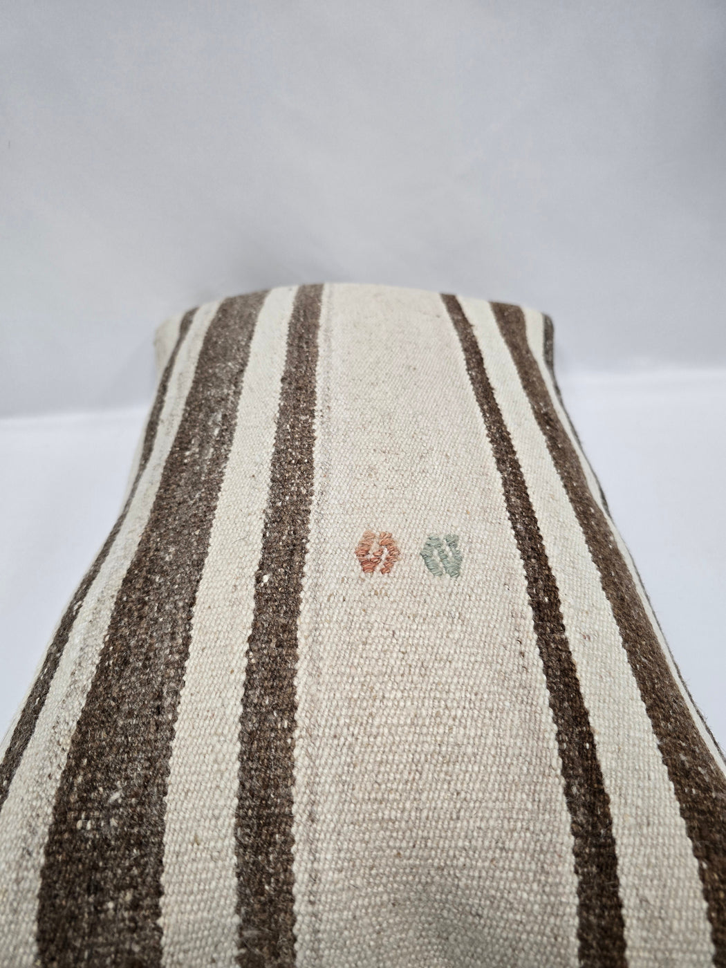 Turkish Hemp Pillow Cushion Natural Cream Brown Pillow Cushion Cover 16" x 24" #9185