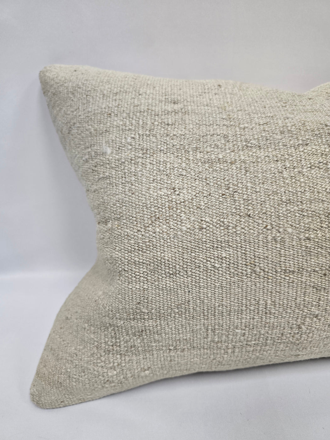Turkish Hemp Pillow Cushion Natural Cream Pillow Cushion Cover 16" x 24" #9183