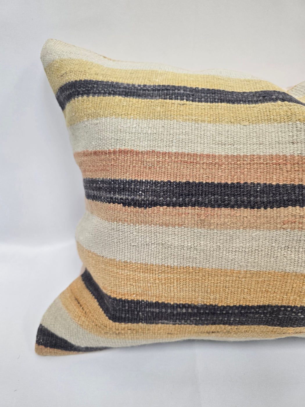 Turkish Hemp Pillow Cushion Natural Cream Yellow Pillow Cushion Cover 16" x 24" #9181