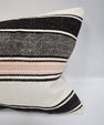 Turkish Hemp Pillow Cushion Natural Cream Gray Pillow Cushion Cover 16" x 24" #9178