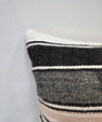 Turkish Hemp Pillow Cushion Natural Cream Gray Pillow Cushion Cover 16" x 24" #9178