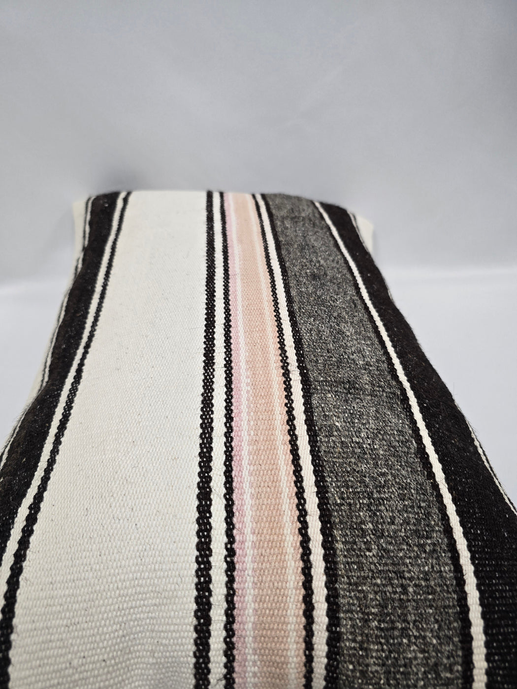 Turkish Hemp Pillow Cushion Natural Cream Gray Pillow Cushion Cover 16" x 24" #9178