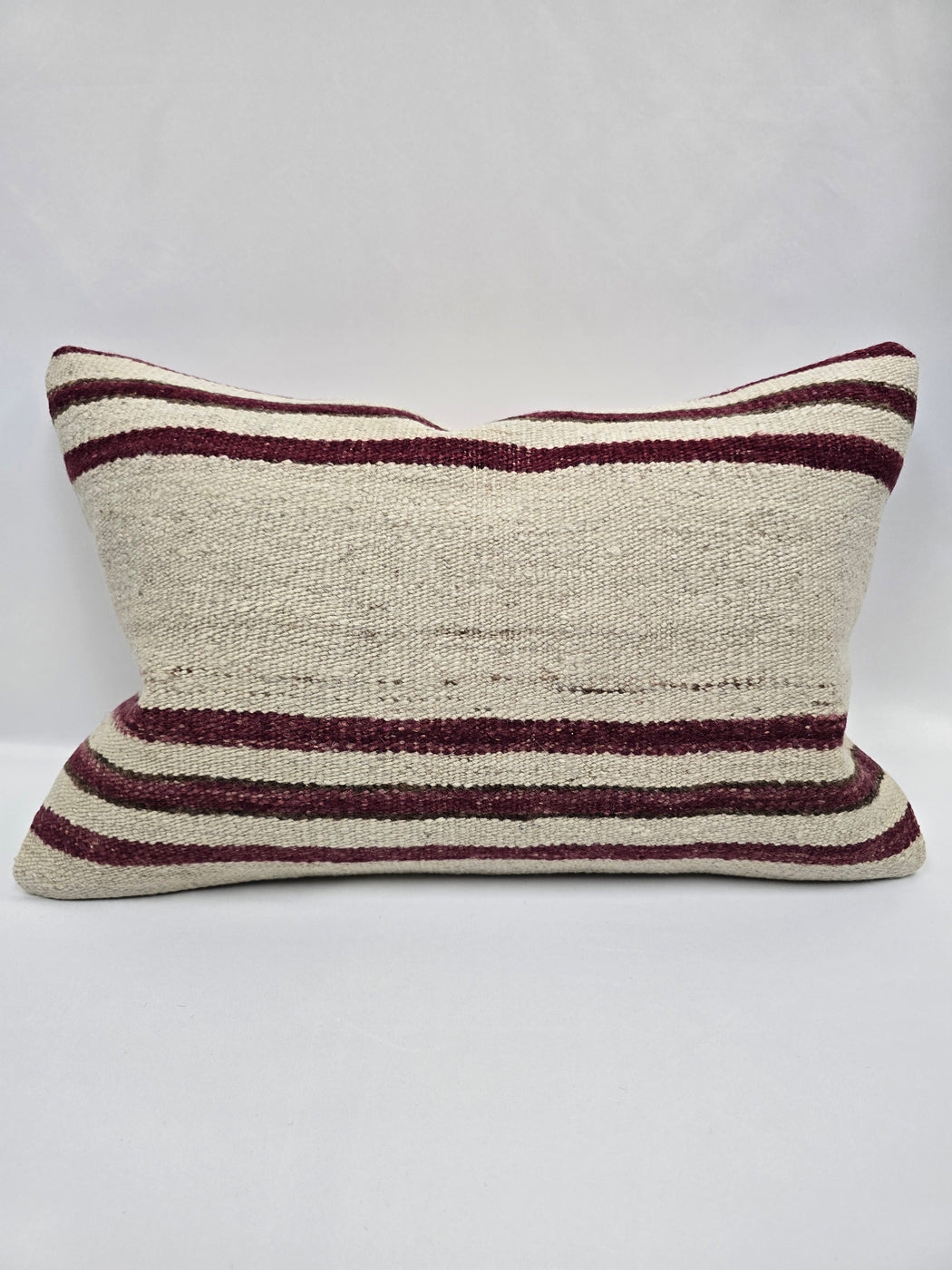 Turkish Hemp Pillow Cushion Natural Cream Black Pillow Cushion Cover 16" x 24" #9177