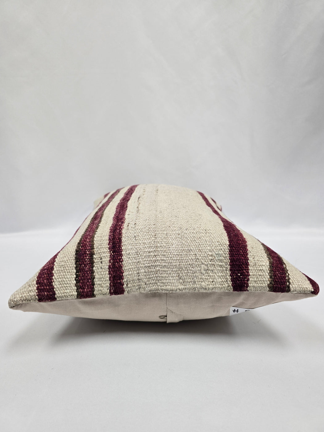 Turkish Hemp Pillow Cushion Natural Cream Black Pillow Cushion Cover 16" x 24" #9177