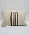 Turkish Hemp Pillow Cushion Natural Cream Brown Pillow Cushion Cover 16" x 24" #9174