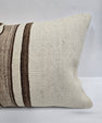 Turkish Hemp Pillow Cushion Natural Cream Brown Pillow Cushion Cover 16" x 24" #9174