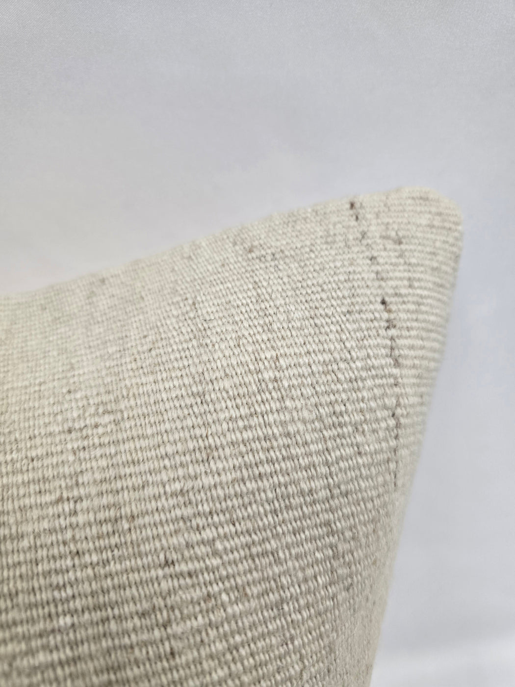Turkish Hemp Pillow Cushion Natural Cream Brown Pillow Cushion Cover 16" x 24" #9174