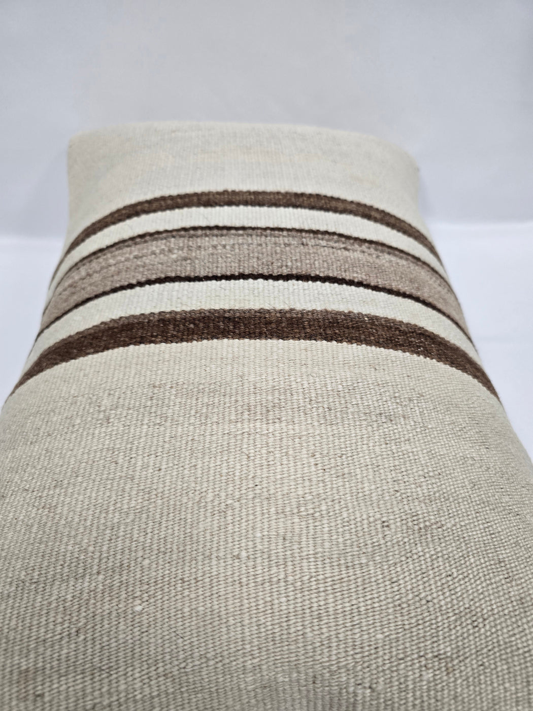 Turkish Hemp Pillow Cushion Natural Cream Brown Pillow Cushion Cover 16" x 24" #9174