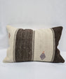 Turkish Hemp Pillow Cushion Natural Cream Brown Pillow Cushion Cover 16" x 24" #9173