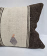 Turkish Hemp Pillow Cushion Natural Cream Brown Pillow Cushion Cover 16" x 24" #9173
