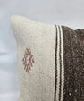 Turkish Hemp Pillow Cushion Natural Cream Brown Pillow Cushion Cover 16" x 24" #9173