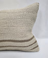 Turkish Hemp Pillow Cushion Natural Cream Brown Pillow Cushion Cover 16" x 24" #9171