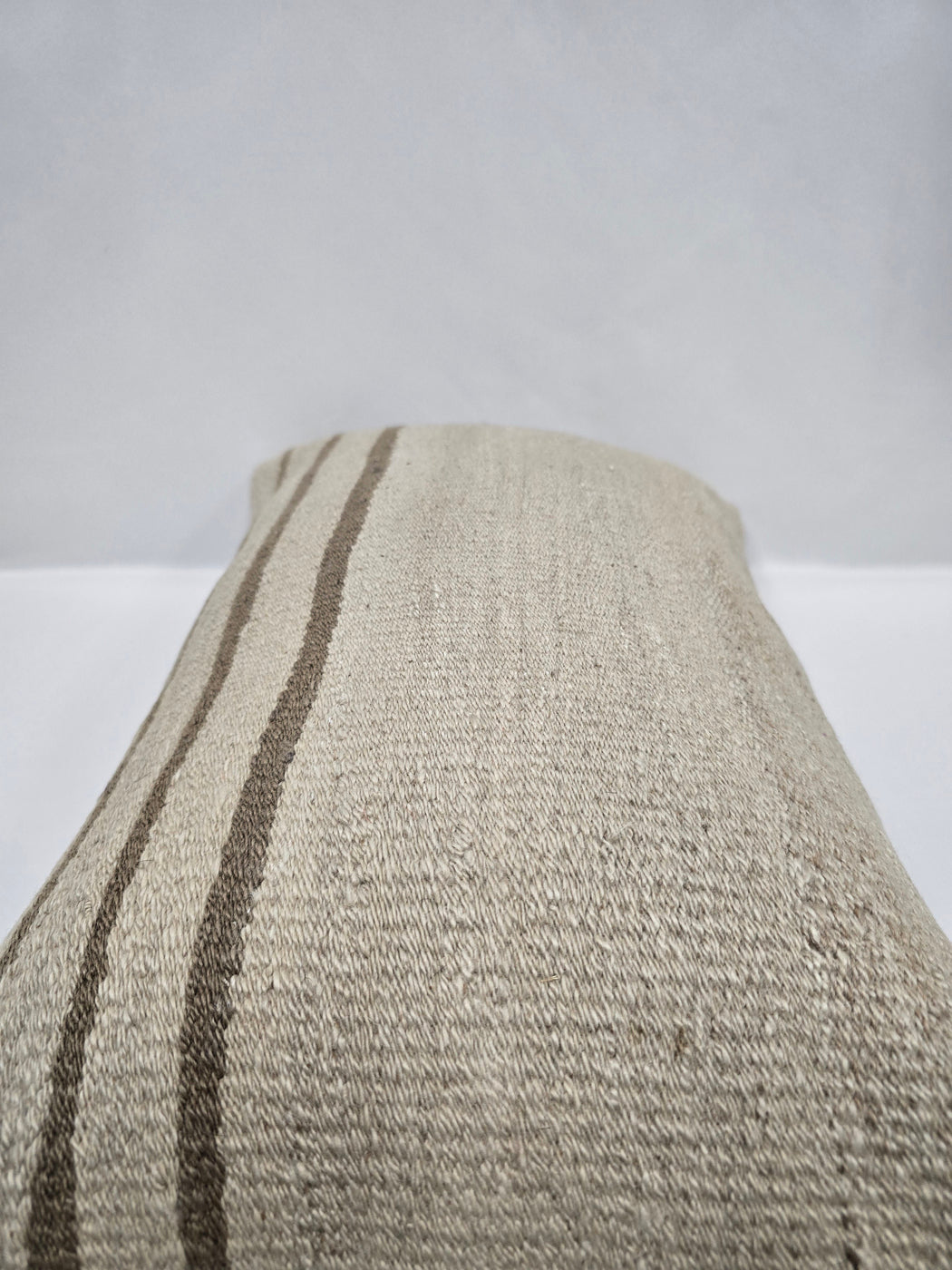 Turkish Hemp Pillow Cushion Natural Cream Brown Pillow Cushion Cover 16" x 24" #9171