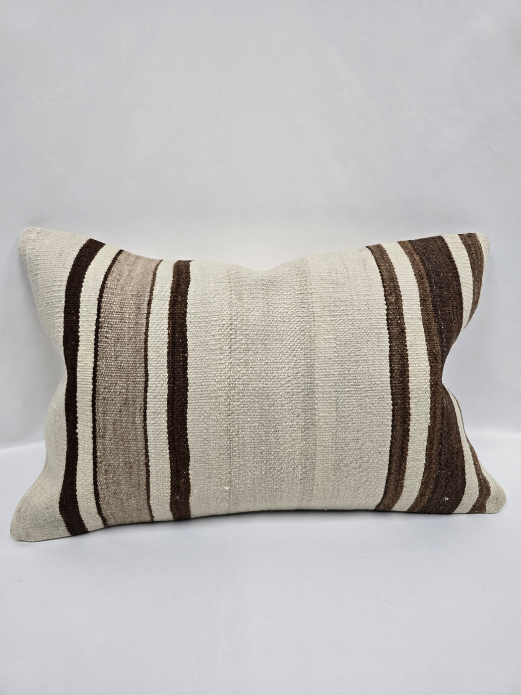 Turkish Hemp Pillow Cushion Natural Cream Brown Pillow Cushion Cover 16" x 24" #9170