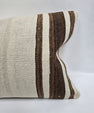 Turkish Hemp Pillow Cushion Natural Cream Brown Pillow Cushion Cover 16" x 24" #9170