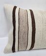 Turkish Hemp Pillow Cushion Natural Cream Brown Pillow Cushion Cover 16" x 24" #9170