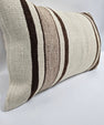 Turkish Hemp Pillow Cushion Natural Cream Brown Pillow Cushion Cover 16" x 24" #9170