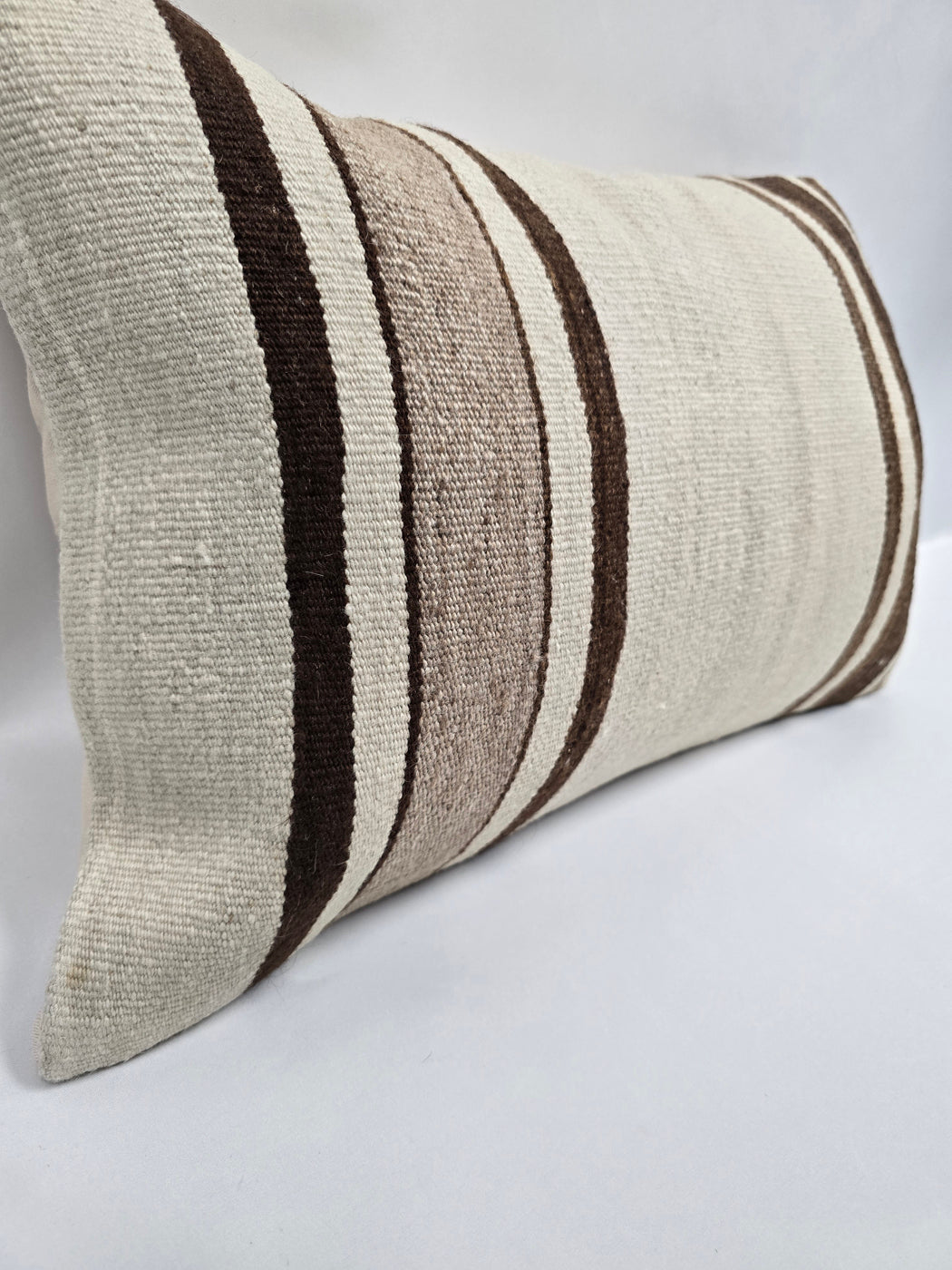Turkish Hemp Pillow Cushion Natural Cream Brown Pillow Cushion Cover 16" x 24" #9170