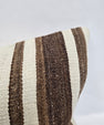 Turkish Hemp Pillow Cushion Natural Cream Brown Pillow Cushion Cover 16" x 24" #9170