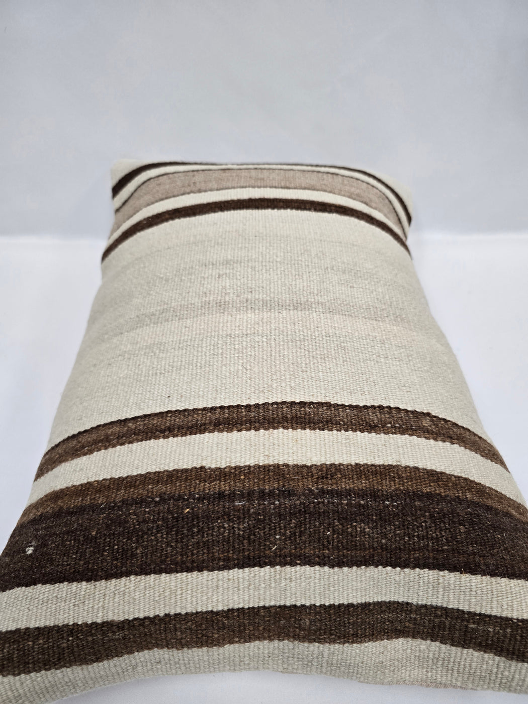 Turkish Hemp Pillow Cushion Natural Cream Brown Pillow Cushion Cover 16" x 24" #9170