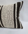 Turkish Hemp Pillow Cushion Natural Cream Black Pillow Cushion Cover 16" x 24" #9168