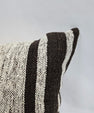 Turkish Hemp Pillow Cushion Natural Cream Black Pillow Cushion Cover 16" x 24" #9168