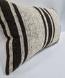 Turkish Hemp Pillow Cushion Natural Cream Black Pillow Cushion Cover 16" x 24" #9168