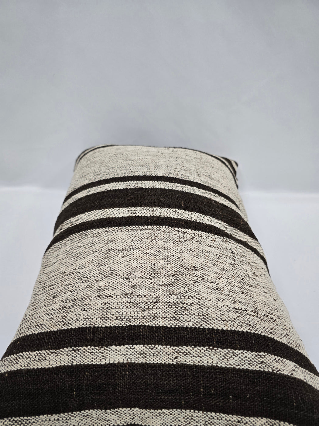 Turkish Hemp Pillow Cushion Natural Cream Black Pillow Cushion Cover 16" x 24" #9168