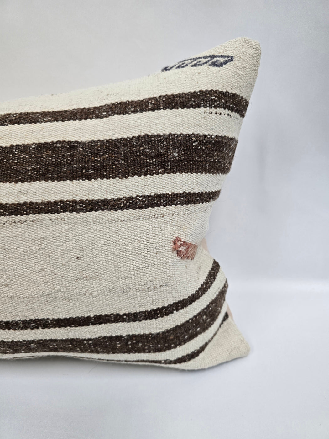 Turkish Hemp Pillow Cushion Natural Cream Brown Pillow Cushion Cover 16" x 24" #9202