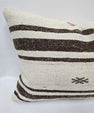 Turkish Hemp Pillow Cushion Natural Cream Brown Pillow Cushion Cover 16" x 24" #9202